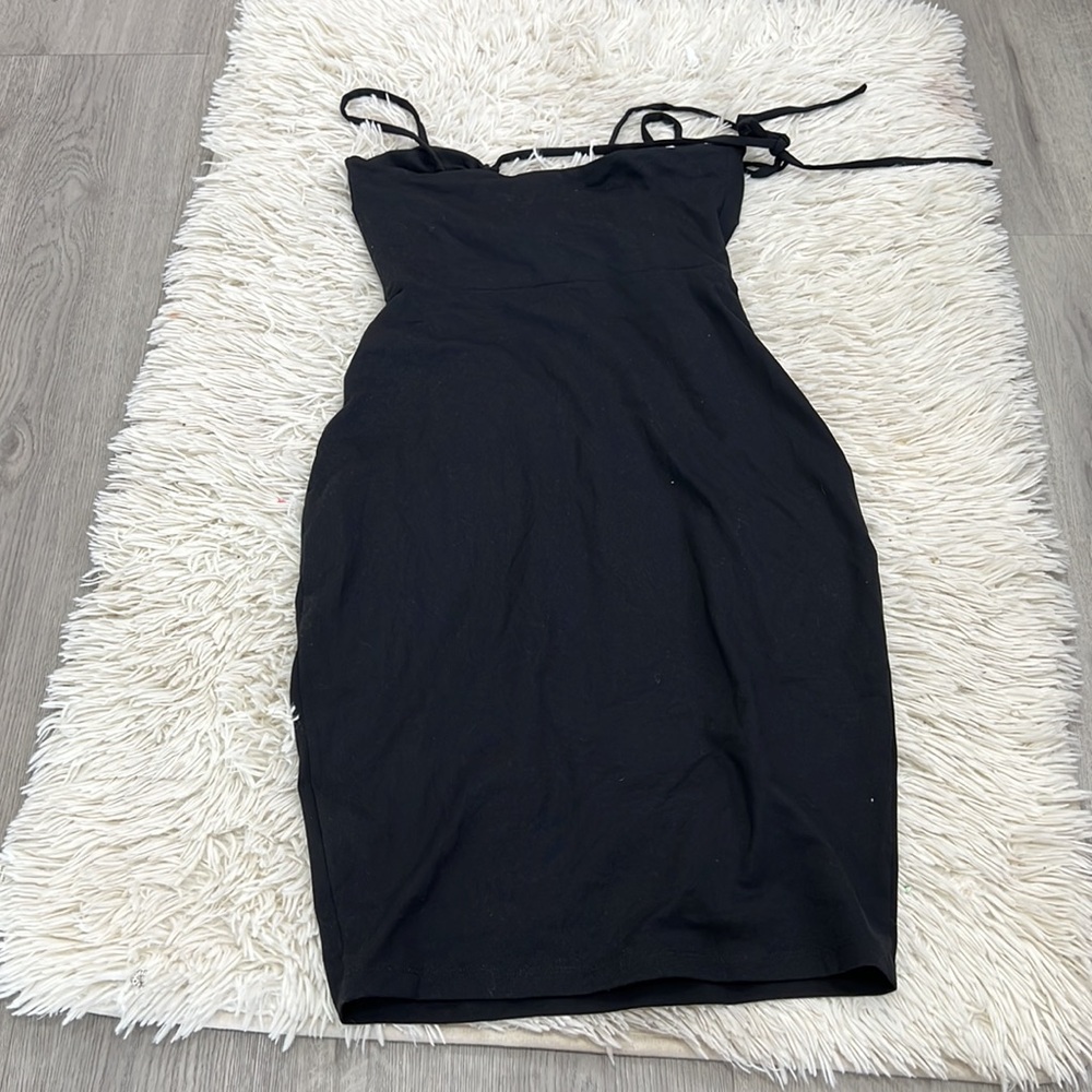 Susana Monaco U Gathered Double String Dress knee length black - Picture 5 of 6
